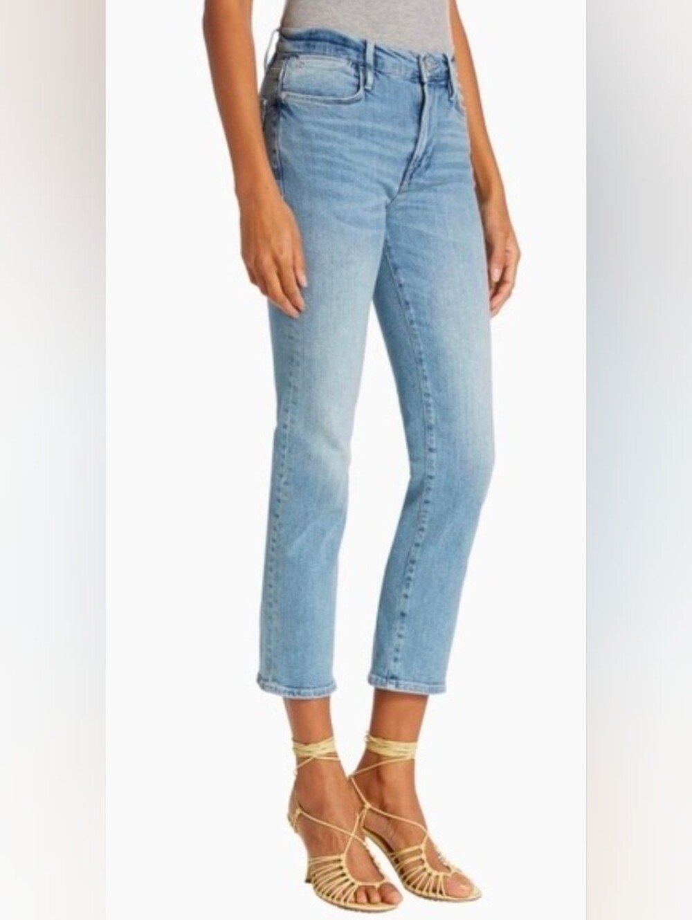 Frame Denim Le High Straight Galeston Light Wash Cropped Womens 26